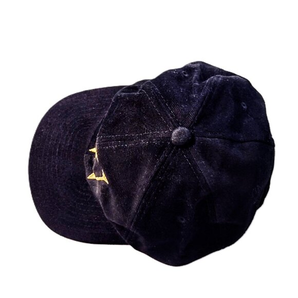 KEY WEST Ball Cap ~ Black Brushed Twill, Gold Metallic Logo, Snap Back ~ NEW VTG - Picture 4 of 6
